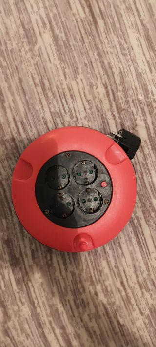 Enrolador manual de extensão, 4 fichas