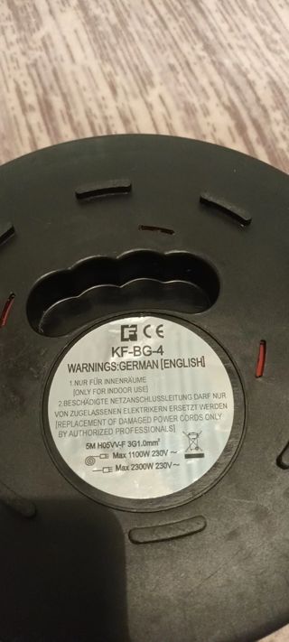 Enrolador manual de extensão, 4 fichas