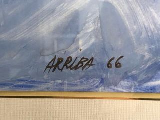 CUADRO ACUARELA DE 1966. “ARRIBA”