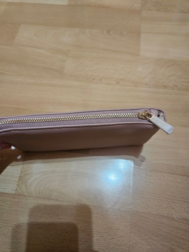 monedero rosa palo a estrenar