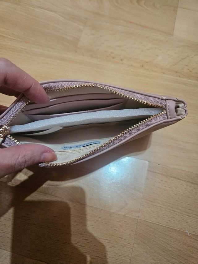 monedero rosa palo a estrenar