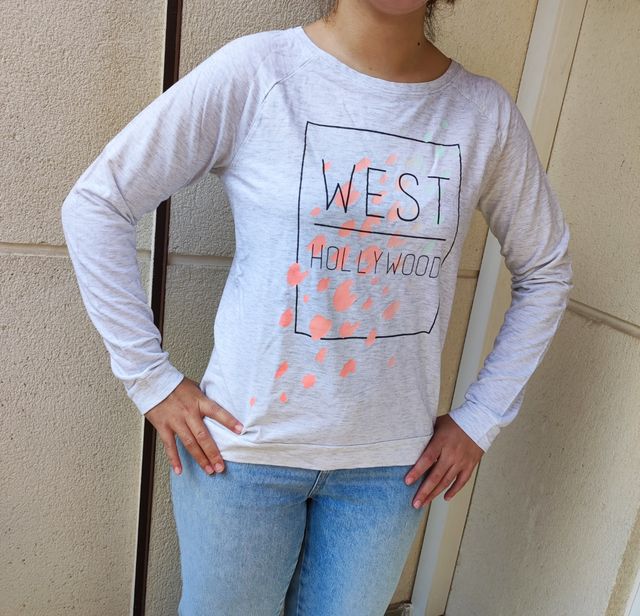 Camiseta manga larga gris HM talla S