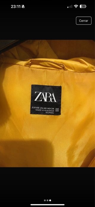 chaqueta de zara