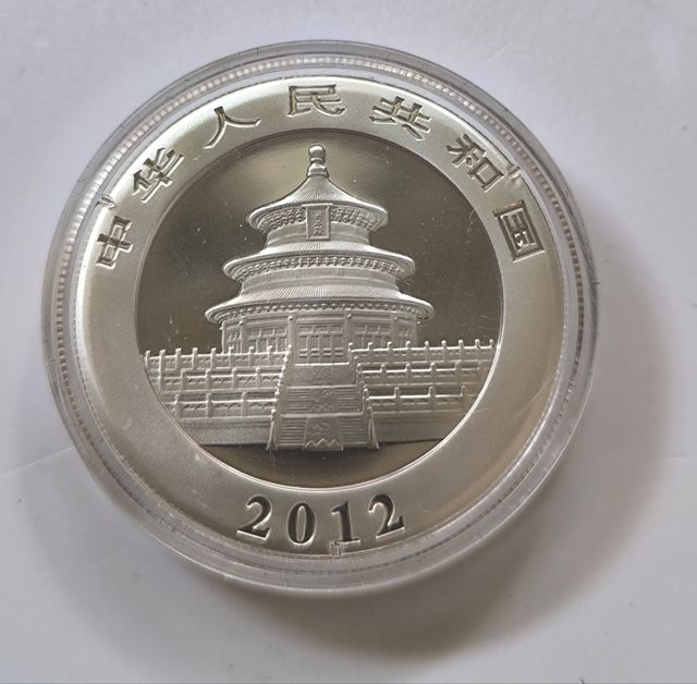 Onza panda 2012 plata 10 yuan