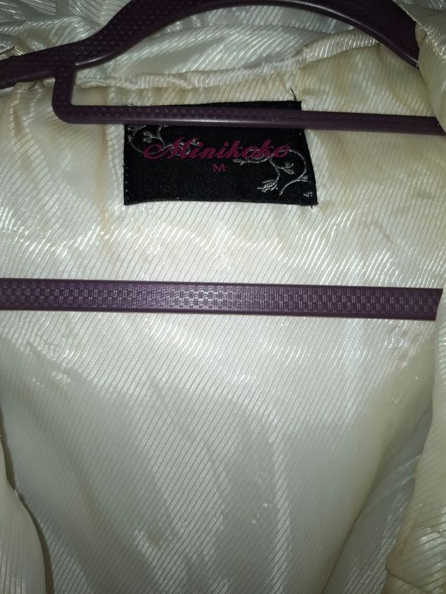 Chaleco de pelito blanco crema