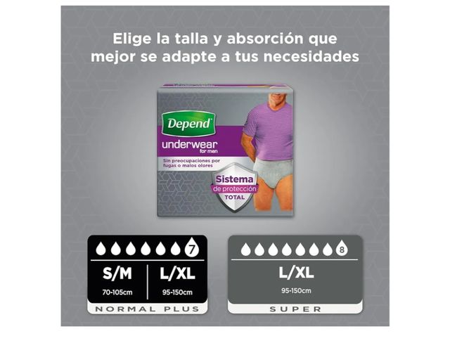 Depend Ropa interior absorbente L-XL 54 unds