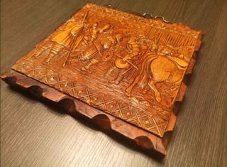 Antiguos Cuadros Cuero Repujado