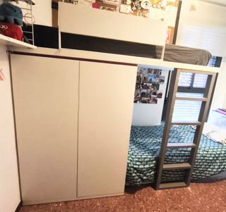 Estructura cama litera alta con armario