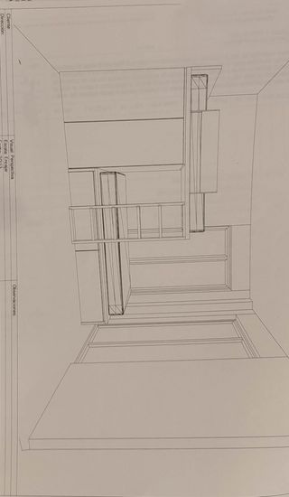 Estructura cama litera alta con armario