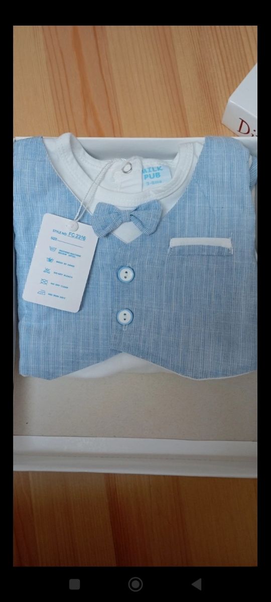 Traje esmoquin body conjunto bebé 6 m