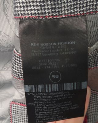 Chaqueta blazer americana hombre marca Roy Robson