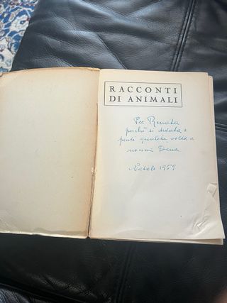 Libro vintage racconti di animali