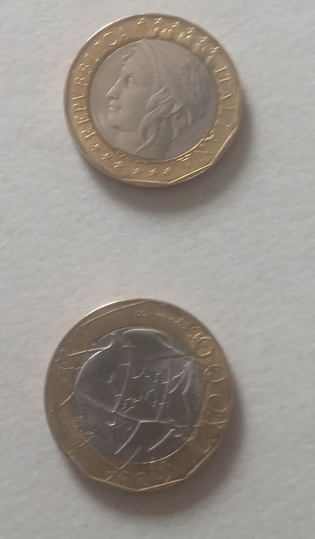 #moneta #bimetallica 1000 lire Europa con errore