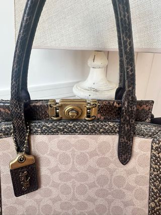 Bolso coach piel pitón