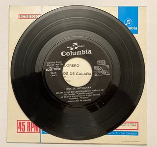DISCO SINGLE (E.P. 45 R.P.M.) DE NIÑA DE ANTEQUERA