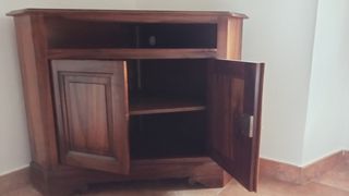 Mueble TV esquinero cerezo macizo
