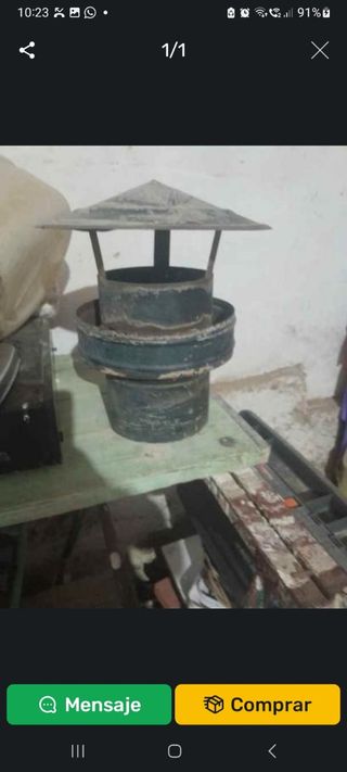 Sombrero o gorro chimenea en buen estado