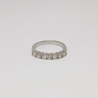 Sortija Oro Blanco 7 Brillantes