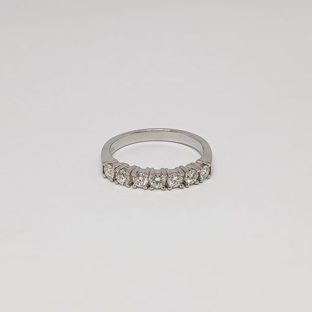 Sortija Oro Blanco 7 Brillantes