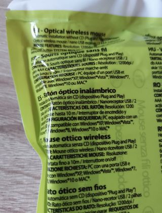 Ratón óptico inalámbrico sin estrenar 