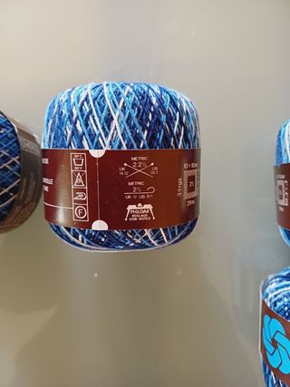 6 gomitoli di cotone sfumato. Phildar