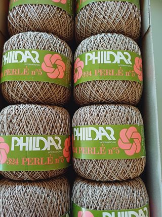 10 gomitoli di cotone filo di scozia n.5. Phildar