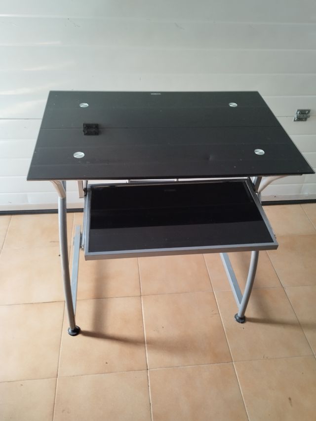 Mesa supletoria de ordenador de cristal