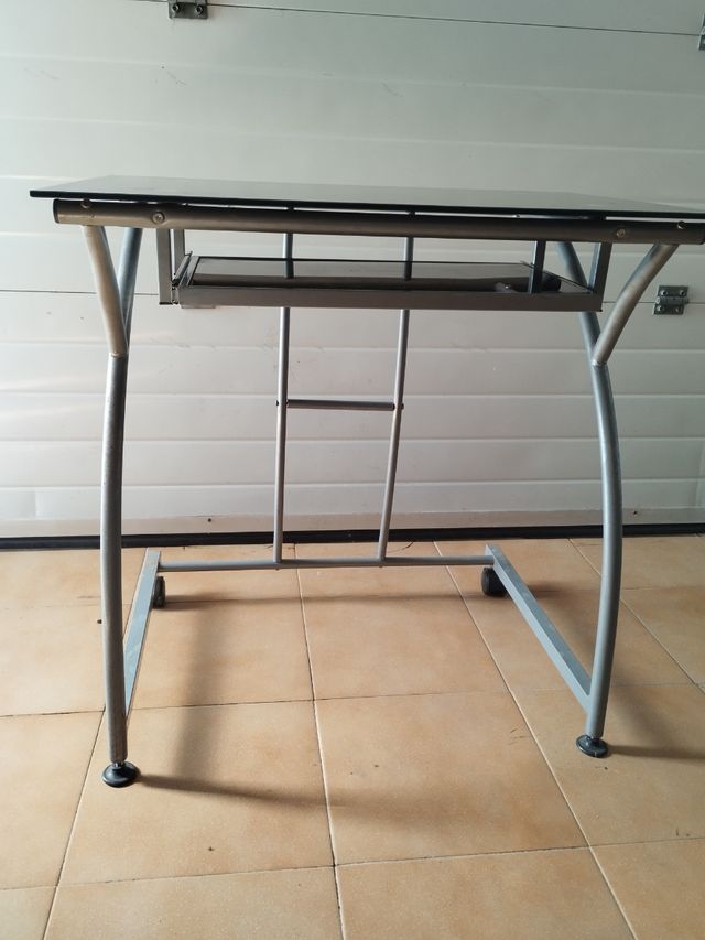 Mesa supletoria de ordenador de cristal