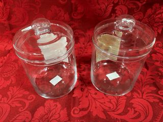DOS BOTES CRISTAL CON TAPA