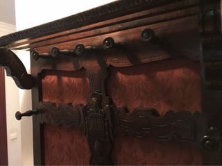 Perchero Bengalero antiguo. Tallado a mano