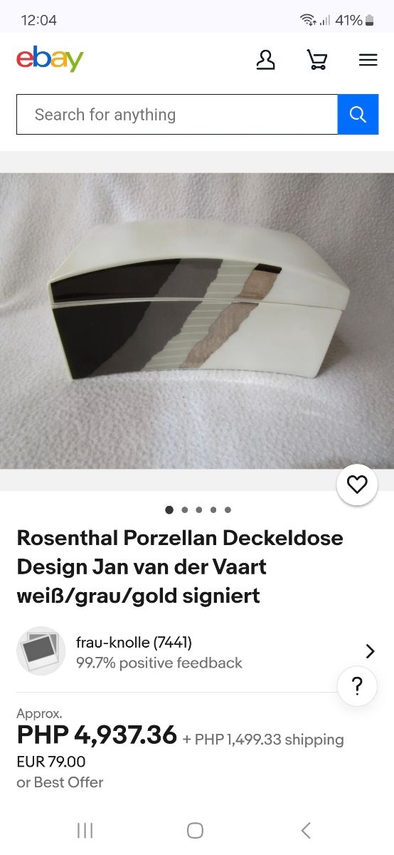 Caja porcelana Rosenthal