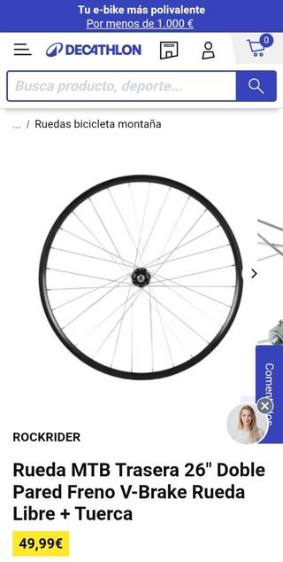 Rueda trasera MTB 26