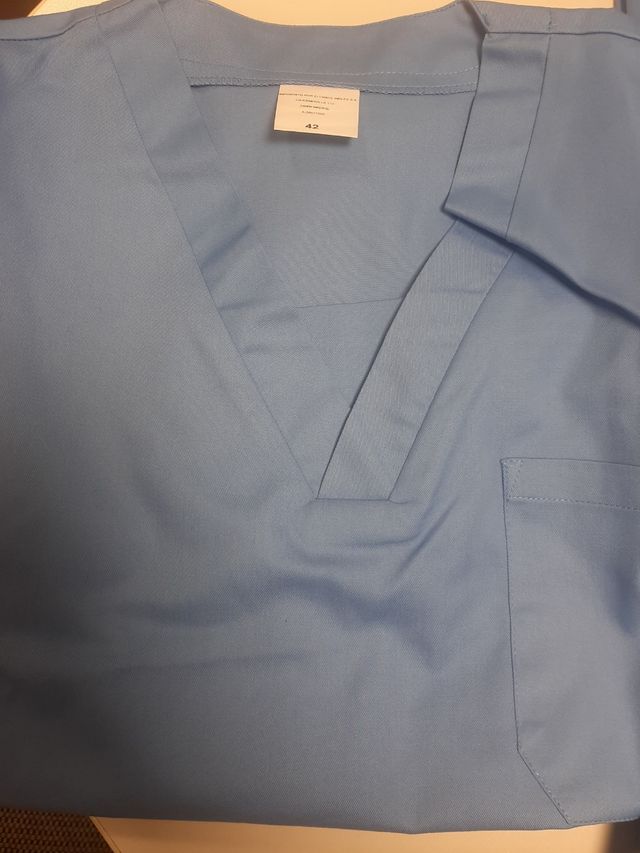 Uniforme sanitario limpieza trabajo azul  40 42