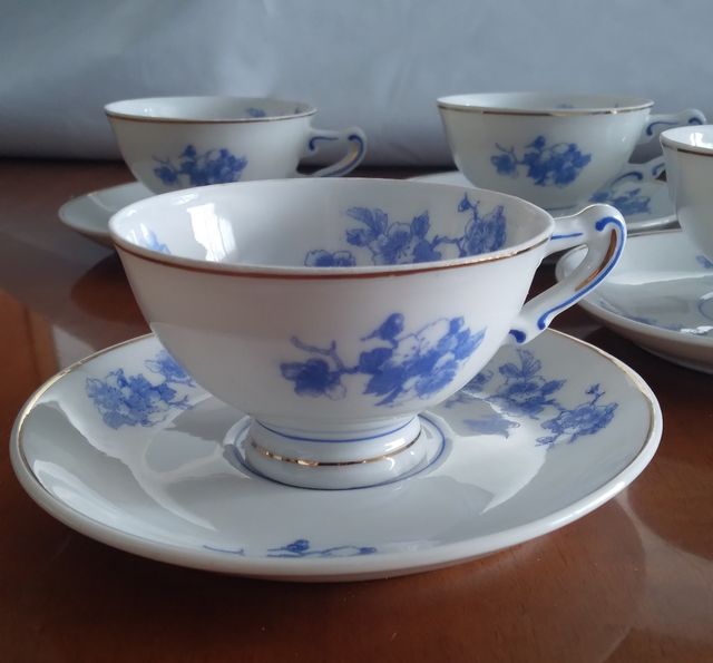 Juego tazas porcelana fina