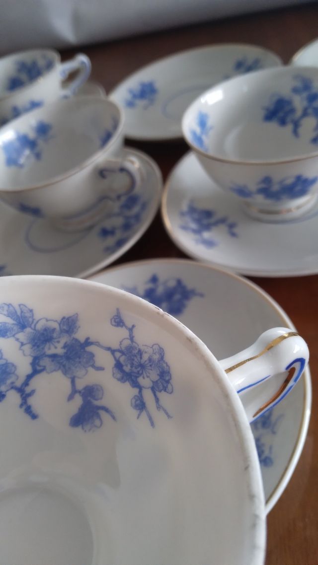 Juego tazas porcelana fina