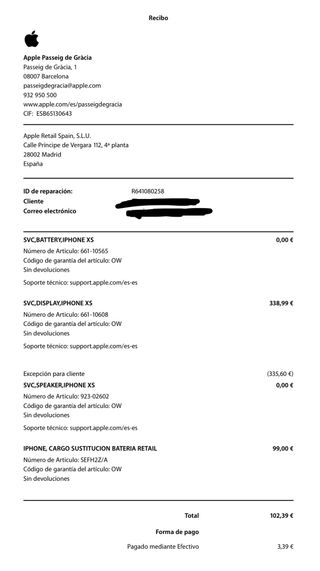 iPhone XS - 256 GB - Gris Espacial