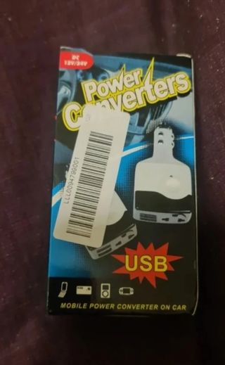 Adaptador INVERSOR de Coche de 12v-24v a 220v 10W