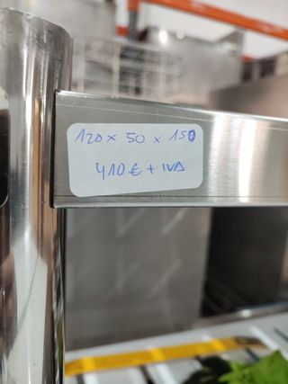 ESTANTERÍA NUEVA ACERO INOX 1,2M