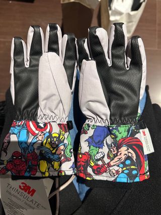 Guantes esquiar esqui nieve niño superheroes nuevo