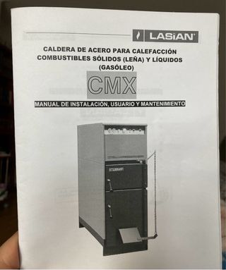 Caldaia a legna e gasolio CMX 36 del produttore Lasian + serbatoio di gasolio