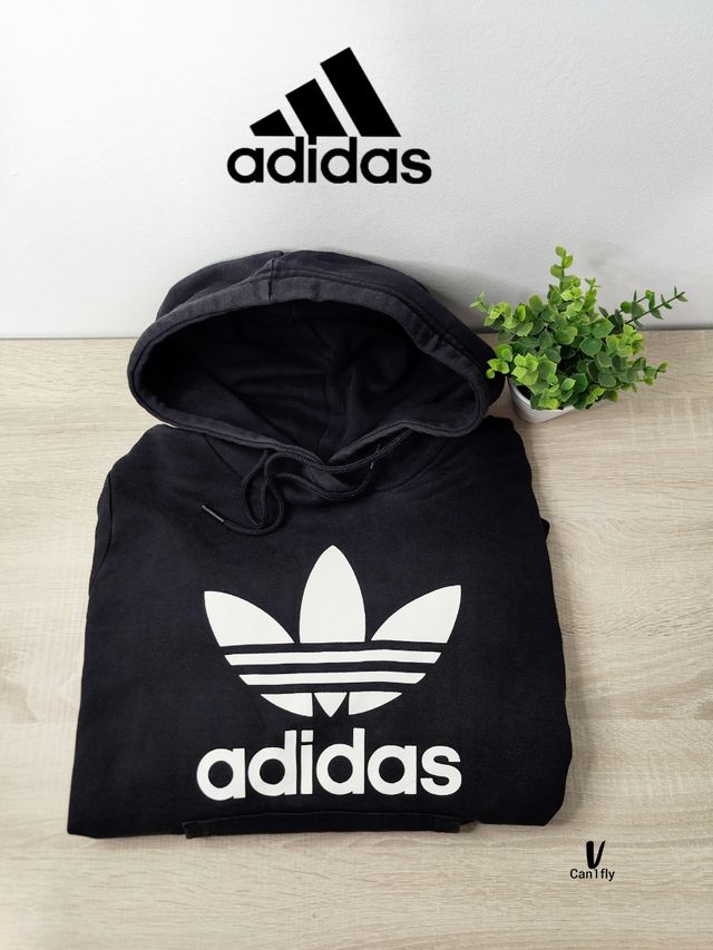 Sudadera Adidas con capucha color negro talla M