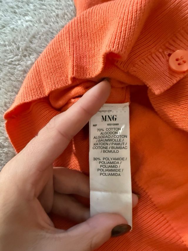 Torera coral de Mango equivale a XS