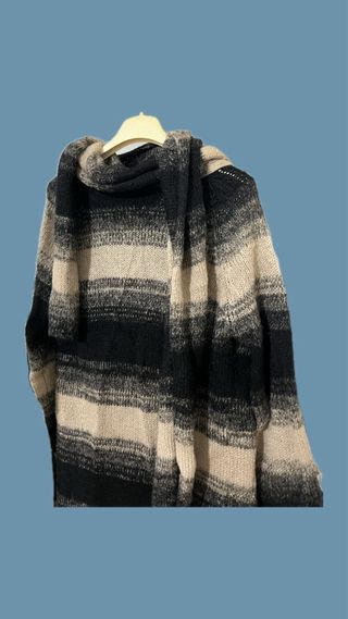 Cardigan lungo con sciarpa