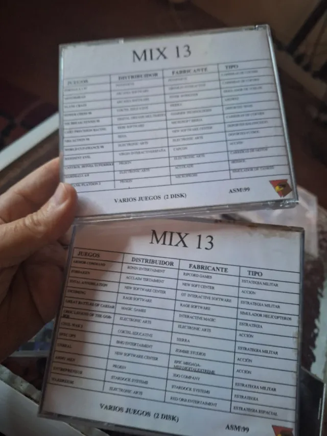 CD MIX y TATOO con Vidoejuegos PC año 90