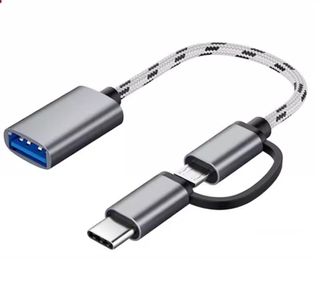Adaptador Tipo c/Micro USB 2 EN 1 OTG