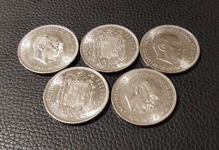 Moneda de 5 pesetas del año 1949