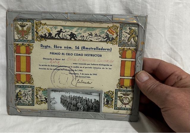 Franco diploma instructor de ametralladoras