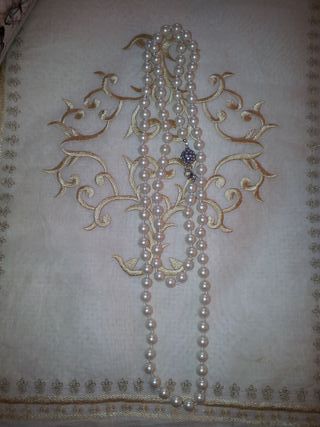 Collar perlas alta bisutería perfecto