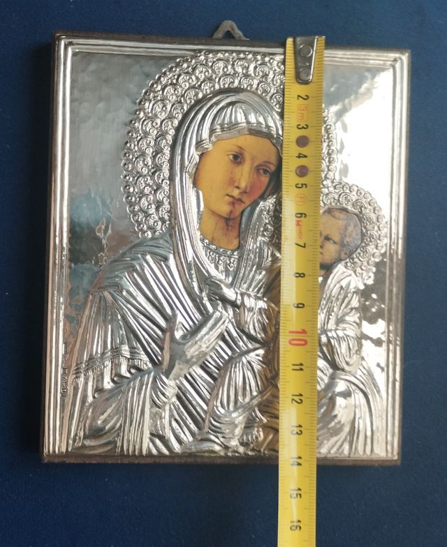 Icona bizantina in argento.