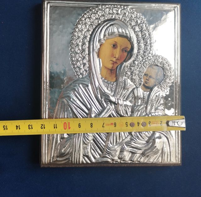Icona bizantina in argento.